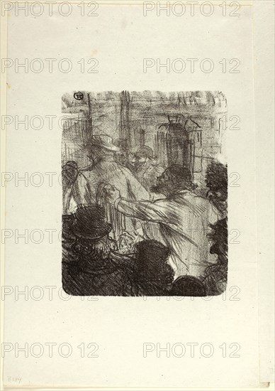 Textile Market, Cracow, from Au Pied du Sinaï, 1897, published 1898, Henri de Toulouse-Lautrec, French, 1864-1901, France, Color lithograph on ivory wove paper, 177 × 144 mm (image), 330 × 231 mm (sheet)