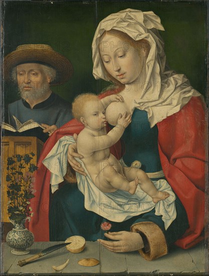 Holy Family, 1520/30, Workshop of Joos van Cleve, Netherlandish, active by 1507-1540/41, Holland, Oil on panel, with added strips, 48.3 x 36.4 cm (19 x 14 3/8 in.)