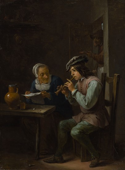 The Flageolet Player, 1635/40, David Teniers the Younger, Flemish, 1610-1690, Flanders, Oil on panel, 22.3 × 15.8 cm (8 3/4 × 6 1/4 in.)