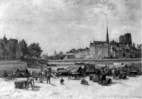 The Apple Market, c. 1880, Stanislas Lépine, French, 1835-1892, France, Oil on canvas, 46.5 × 65.5 cm (17 5/8 × 25 in.)