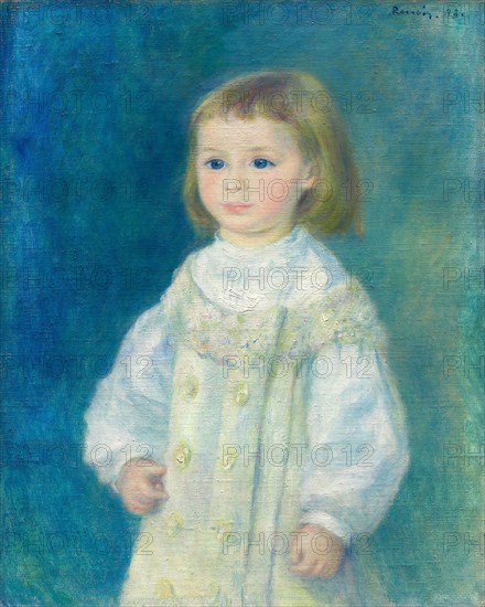 Lucie Berard (Child in White), 1883, Pierre-Auguste Renoir, French, 1841-1919, France, Oil on canvas, 61.3 × 49.8 cm (24 3/8 × 19 5/8 in.)