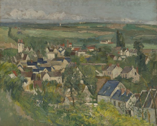 Auvers, Panoramic View, 1873/75, Paul Cézanne, French, 1839-1906, France, Oil on canvas, 25 5/8 × 32 in. (65.2 × 81.3 cm)