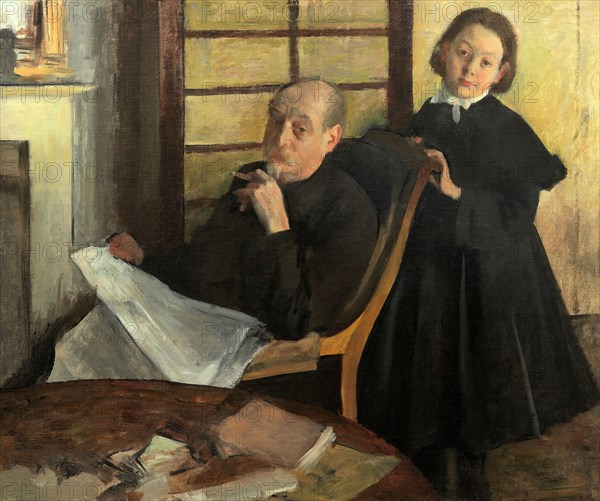 Henri Degas and His Niece Lucie Degas (The Artist’s Uncle and Cousin), 1875/76, Edgar Degas, French, 1834-1917, France, Oil on canvas, 99.8 × 119.9 cm (39 1/4 × 47 3/16 in.)