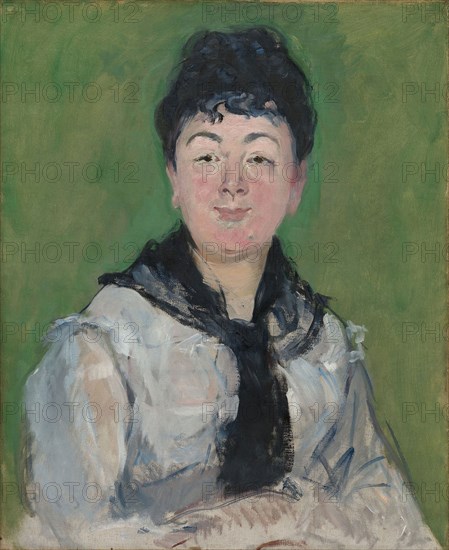 Portrait of a Woman with a Black Fichu, c. 1878, Édouard Manet, French, 1832-1883, Paris, Oil on canvas, 62.2 × 51.2 cm (24 1/2 × 20 1/8 in.)