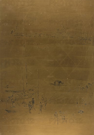 Upright Venice, 1879/80, James McNeill Whistler, American, 1834-1903, United States, Cancelled copper plate, 256 x 180 mm