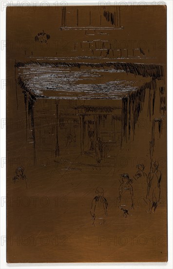 Drury Lane, 1880/81, James McNeill Whistler, American, 1834-1903, United States, Cancelled copper plate, 164 x 103 mm