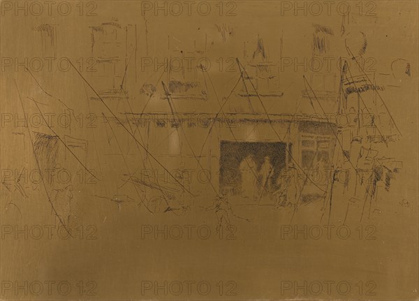 Little Court, 1880/81, James McNeill Whistler, American, 1834-1903, United States, Cancelled copper plate, 127 x 176 mm