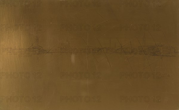 Salute Dawn, 1879/80, James McNeill Whistler, American, 1834-1903, United States, Cancelled copper plate, 127 x 209 mm