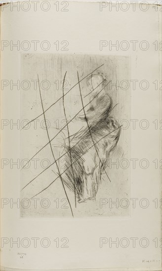 The Piano, 1875–1877, James McNeill Whistler, American, 1834-1903, United States, Drypoint with foul biting, with drypoint cancellation, in black ink on ivory wove paper, 232 x 159 mm (plate), 376 x 236 mm (sheet, sight, bound)