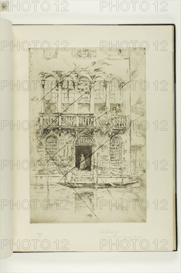 The Balcony, 1879/80, James McNeill Whistler, American, 1834-1903, United States, Etching and drypoint with foul biting, with drypoint cancellation, in black ink on ivory laid paper, 295 x 199 mm (plate), 379 x 275 mm (sheet, sight, bound)