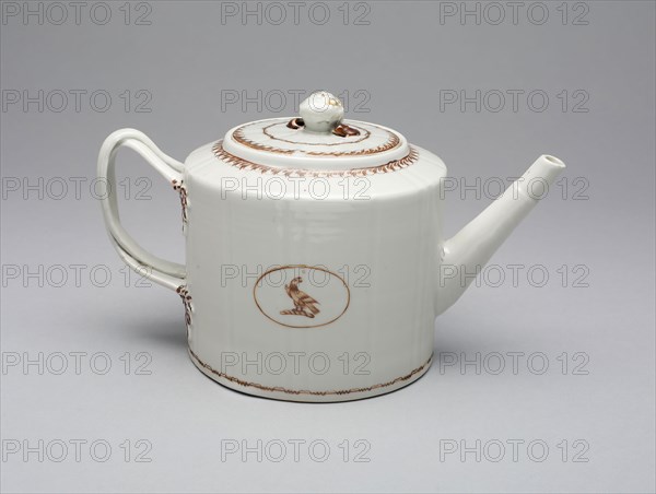 Teapot, c. 1790, China, Chinese, made for the American market, China, Porcelain, H.: 14.8 cm (5 13/16 in.)