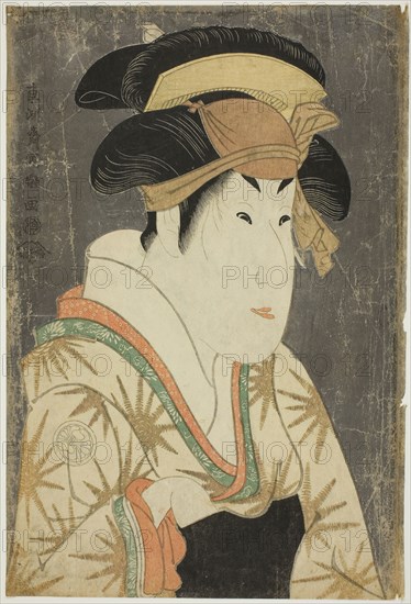 The actor Segawa Kikunojo III as Oshizu, wife of Tanabe Bunzo, 1794, Toshusai Sharaku ??? ??, Japanese, active 1794-95, Japan, Color woodblock print, oban, 36.6 x 24.6 cm