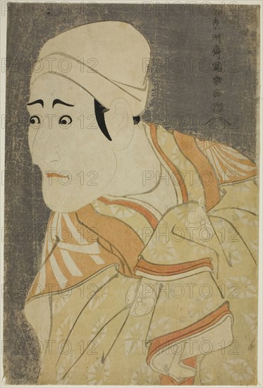 The actor Morita Kan’ya VIII as the Palanquin-bearer Uguisu no Jirosaku, 1794, Toshusai Sharaku ??? ??, Japanese, active 1794-95, Japan, Color woodblock print, oban, 36.8 x 24.6 cm