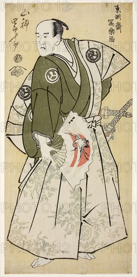 The Actor Yamashina Shirojuro as Nagoya Sanzaemon (Yamashina Shirojuro no Nagoya Sanzaemon), 1794, (Kansei 6), Toshusai Sharaku ??? ??, Japanese, active 1794-95, Japan, Color woodblock print, hosoban, nishiki-e, 31.7 x 15.0 cm