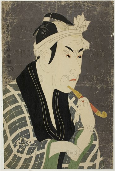 The actor Matsumoto Koshiro IV as Gorobei, 1794, Toshusai Sharaku ??? ??, Japanese, active 1794-95, Japan, Color woodblock print, oban, 38.0 x 24.7 cm, Fragment, 16th century, Italy, silk, fancy simple satin weave