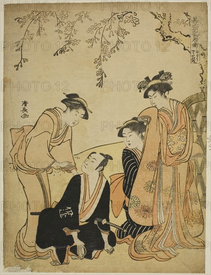 Scene at the Ishido Mansion (Ishido yakata no dan), from the series Go Taiheiki Shiraishi Banashi, 1785, Torii Kiyonaga, Japanese, 1752-1815, Japan, Color woodblock print, chuban, 25.4 x 19.2 cm