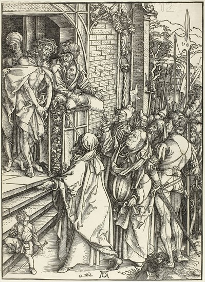 Ecce Homo, The Presentation of Christ, from The Large Passion, 1498, Albrecht Dürer, German, 1471-1528, Germany, Woodcut in black on ivory laid paper, 390 x 283 mm