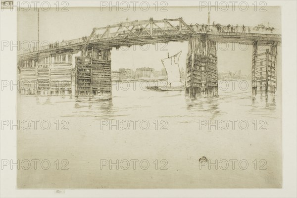 Old Battersea Bridge, 1879, James McNeill Whistler, American, 1834-1903, United States, Etching and drypoint, with foul biting, in brown on cream laid paper, 202 x 293 mm (plate), 206 x 293 mm (sheet), The Fables of Aesop, and Others, 1818, Thomas Bewick (English, 1753-1828), printed by Edward Walker (English, 19th century), England, Book with engravings in black on cream wove paper, 219 × 137 × 38 mm, Designs by Mr. R. Bentley, For Six Poems by Mr. T. Gray, 1753, Richard Bentley II (English, 1708-1782), John Miller (English, born German, c. 1715-c. 1790), Charles Grignion, I (English, 1717-1810), written by Thomas Gray (English, 1716-1771), published by R. Dodsley (English, 18th century), England, Book with engravings and letterpress in black on cream laid paper, 377 × 277 × 25 mm
