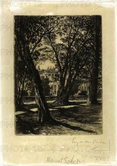 Kensington Gardens, No. I (small plate), 1859, Francis Seymour Haden, English, 1818-1910, England, Etching and drypoint on ivory Japanese paper, 160 × 118 mm (image/plate), 218 × 151 mm (sheet), St. Clement’s Investigations Volume X (Divi Clementis Recognitionum Libri X), 1526, Hans Holbein, the younger (German, 1497-1543), published by Johann Bebel (Swiss, active 1520-1540), Germany, Book with letterpress in black on cream laid paper, 305 × 210 × 25 mm, The Happy Owls (Uilen-Geluk), 1895, Theodoor van Hoytema (Dutch, 1863-1917), published by C.M. Van Gogh (Dutch, 19th century), Netherlands, Book with twenty lithographs in color on cream wove paper, 248 x 203 x 8 mm