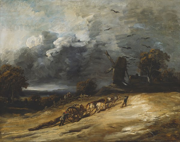 The Storm, 1814/30, Georges Michel, French, 1763-1843, France, Oil on panel, 23 1/8 × 28 3/4 in. (58.7 × 73 cm)