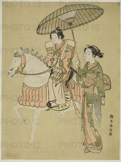 The Young Horseman, c. 1766/67, Suzuki Harunobu ?? ??, Japanese, 1725 (?)-1770, Japan, Color woodblock print, chuban, 10 7/8 x 8 1/8 in.