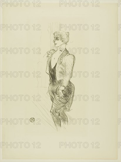 Mary Hamilton, 1894, published before 1925, Henri de Toulouse-Lautrec, French, 1864-1901, France, Lithograph on cream wove paper, 266 × 111 mm (image), 378 × 281 mm (sheet)