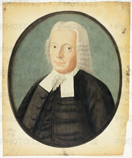 Portrait of a Man, n.d., Unknown artist, English, 18th century, England, Watercolor and graphite on paper, 281 × 204 mm (image), 306 × 228 mm (plate), 390 × 272 mm (sheet)
