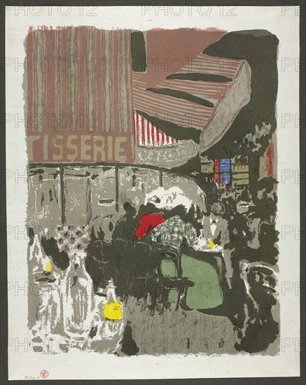 The Pastry Shop, plate ten from Landscapes and Interiors, 1899, Edouard Vuillard (French, 1868-1940), printed by Auguste Clot (French, 1858-1936), published by Ambroise Vollard (French, 1867-1939), France, Color lithograph on grayish-ivory China paper, 356 × 277 mm (image), 403 × 318 mm (sheet)