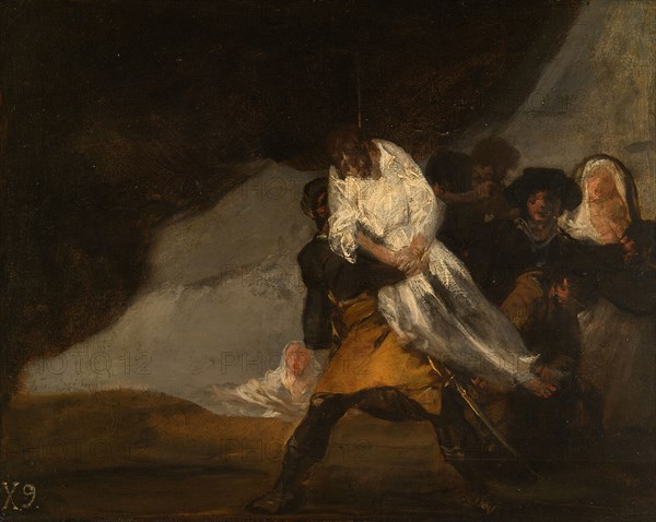 The Hanged Monk, c. 1810, Francisco José de Goya y Lucientes, Spanish, 1746-1828, Spain, Oil on panel, 12 3/16 x 15 5/16 in. (31 x 39.2 cm)