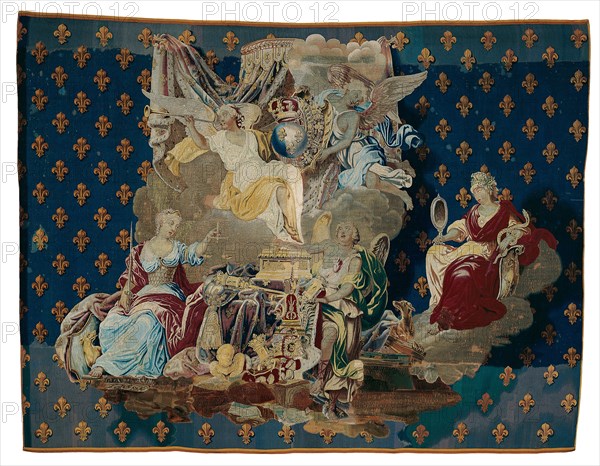 Chancellerie, 1718/20, Presumably after a cartoon by Jacques Vigoureux Duplessis (French, 1670/75–1732), Presumably woven at the Manufacture Royale de Beauvais under the direction of Pierre and Etienne Filleul (French, codirectors 1711-22), France, presumably Beauvais, France, Wool and silk, slit and double interlocking tapestry weave, 369 × 281.8 cm (145 × 110 7/8 in.)