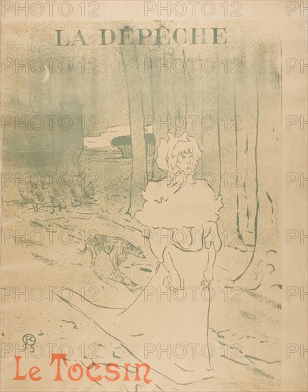 The Chatelaine, or ‘Le Tocsin’, 1895, Henri de Toulouse-Lautrec, French, 1864-1901, France, Color lithograph on tan wove paper, 535 × 404 mm (image), 569 × 446 mm (sheet)
