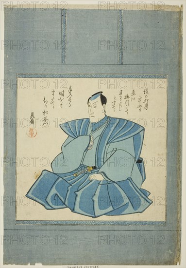 Memorial Portrait of the Actor Onoe Kikugoro III, 1849, Attributed to Utagawa Kunisada I (Toyokuni III), Japanese, 1786-1864, Japan, Color woodblock print, oban