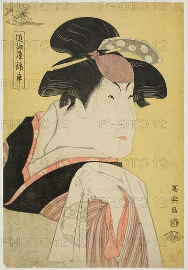 Omiya Kinsha (The actor Nakayama Tomisaburo I as Ohide, wife of Sazanami Tatsugoro [actually Teriha, younger sister of Abe no Sadato]), 1794, Toshusai Sharaku ??? ??, Japanese, active 1794-95, Tsuta-Ya Juzaburo, Japanese, 1748-1797, Japan, Color woodblock print, aiban, 31.5 x 21.5 cm