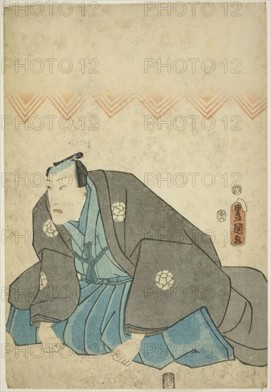 Memorial Portrait of the Actor Ichikawa Danjuro VIII, 1854, Utagawa Kunisada I (Toyokuni III), Japanese, 1786-1864, Japan, Color woodblock print, oban