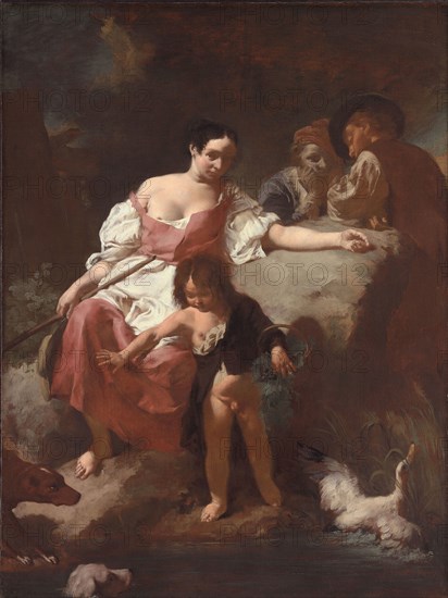 Pastoral Scene, 1740, Giovanni Battista Piazzetta, Italian, 1682-1754, Italy, Oil on canvas, 191.8 × 143 cm (75 1/2 × 56 1/4 in.)