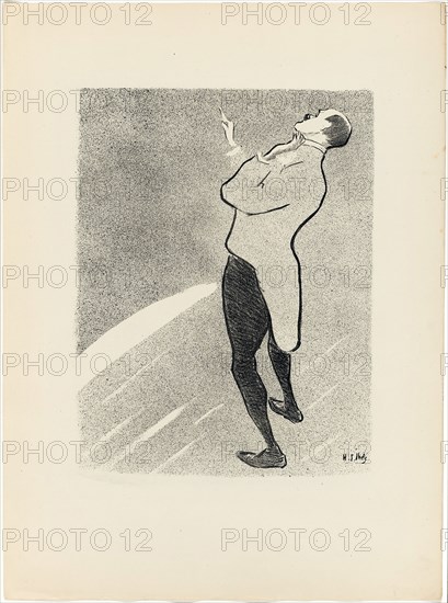 Kam-Hill, from Le Café-Concert, 1893, Henri-Gabriel Ibels (French, 1867-1936), printed by Edward Ancourt & Cie (French, 19th-20th century), published by L’Estampe originale (French, 1893-1895), France, Lithograph on cream wove paper, 282 × 220 mm (image), 435 × 320 mm (sheet)