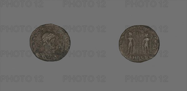Follis (Coin) Portraying Emperor Constantine II as Caesar, AD 333/335, Roman, Ancient Mediterranean, Bronze, Diam. 1.8 cm, 2.52 g