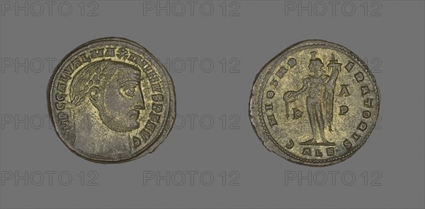 As (Coin) Portraying Emperor Galerius, AD 305/311, Roman, minted in Alexandria, Egypt, Ancient Mediterranean, Bronze, Diam. 2.5 cm, 7.17 g