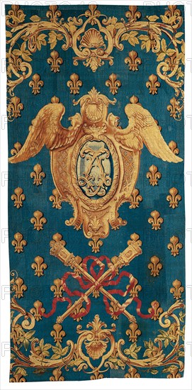 Chancellerie, 1718/21, Woven at an unknown workshop at the Manufacture Royale des Gobelins, France, presumably Paris, France, Wool and silk, slit and double interlocking tapestry weave, 117.2 × 246.1 cm (46 1/8 × 96 7/8 in.)