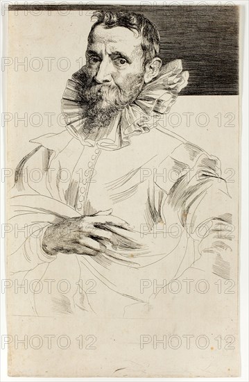 Jan Brueghel the Elder, 1630/33, Anthony van Dyck, Flemish, 1599-1641, Flanders, Etching and engraving in black on ivory laid paper, 243 × 151 mm (image/sheet, trimmed within platemark)