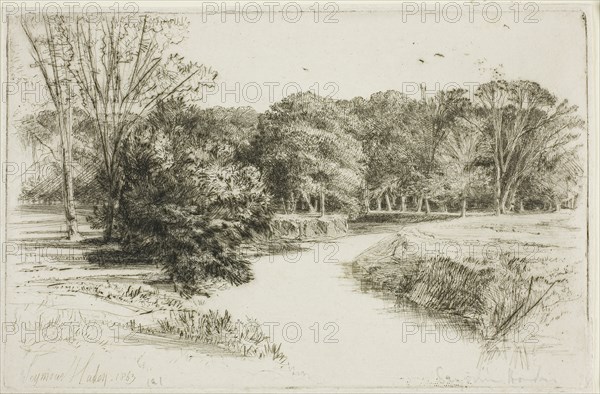 A Sunset in Ireland, 1863, Francis Seymour Haden, English, 1818-1910, England, Etching and drypoint on ivory laid paper, 139 × 215 mm (image/plate), 144 × 220 mm (sheet)