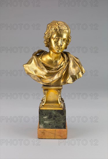 Bust of Jesus as a Youth, 1620/43, 18th century addition, François Duquesnoy, Flemish, 1597-1643, Flanders, Gilt bronze, 12 1/2 in. (31.8 cm)