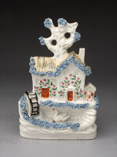 Chimney Ornament, c. 1830, England, Staffordshire, Staffordshire, Glazed earthenware with polychrome enamel decoration, 15.1 x 5.2 x 22.2 cm (5 5/16 x 2 1/16 x 8 3/4 in.)