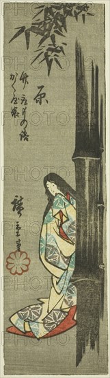 Hara, section of sheet no. 4 from the series Cutout Pictures of the Tokaido Road (Tokaido harimaze zue), c. 1848/52, Utagawa Hiroshige ?? ??, Japanese, 1797-1858, Japan, Color woodblock print, section of harimaze sheet, 24.5 x 7 cm