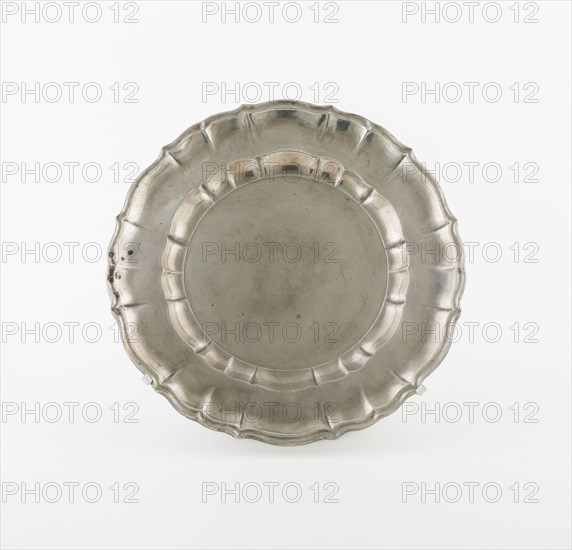 Plate, c. 1745, Anton Singer, Austrian, active c. 1745, Austria, Austria, Pewter, 2.2 × 24.1 cm (1 × 9 1/2 in.)