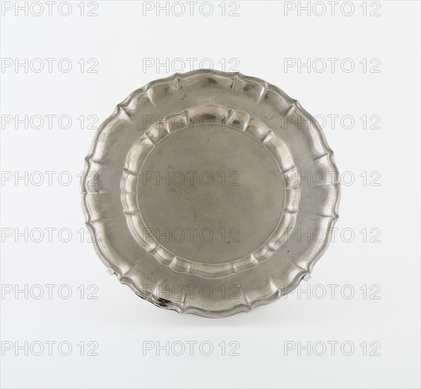 Plate, c. 1745, Anton Singer, Austrian, active c. 1745, Austria, Austria, Pewter, 2.2 × 24.1 cm (1 × 9 1/2 in.)