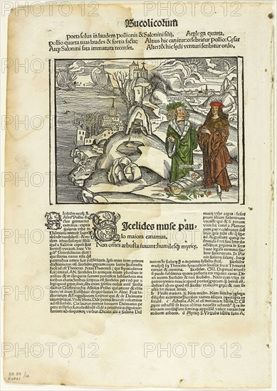 Illustration from Virgilius Opera, plate fourteen from Woodcuts from Books of the XVI Century, 1502, assembled into portfolio 1937, Unknown Artist (German, 16th century), assembled by Max Geisberg (Swiss, 1875-1943), Germany, Woodcut on paper, 119 × 157 mm (image), 239 × 161 mm (image/te×t), 309 × 217 mm (sheet)