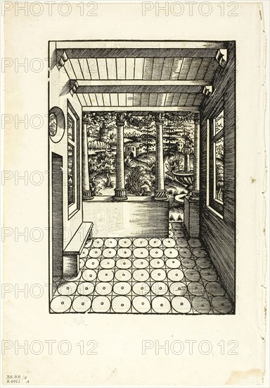 Illustration from Kunst des Messens (The Art of Measurement), plate eight from Woodcuts from Books of the XVI Century, 1531, assembled into portfolio 1937, Attributed to Monogrammist H.H. (German, active 1539-1559), assembled by Max Geisberg (Swiss, 1875-1943), Germany, Woodcut on paper, 213 × 146 mm (image, recto), 220 × 146 mm (image, verso), 297 × 205 mm (sheet)