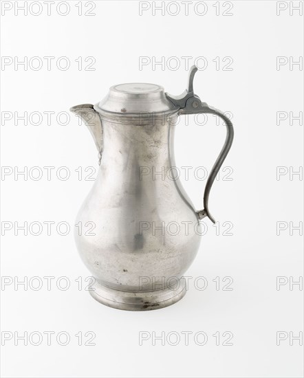 Flagon, Mid 19th century, Caron à Lille, French, active 19th century, Lille, France, Lille, Pewter, 27.3 x 15.2 x 19.1 cm (10 3/4 x 6 x 7 1/2 in.)
