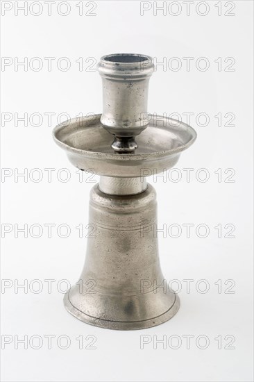 Candlestick on Bell-Shaped Base, 17th century, Netherlands, Netherlands, Pewter, 14.6 x 7.6 cm (5 3/4 x 3 in.)